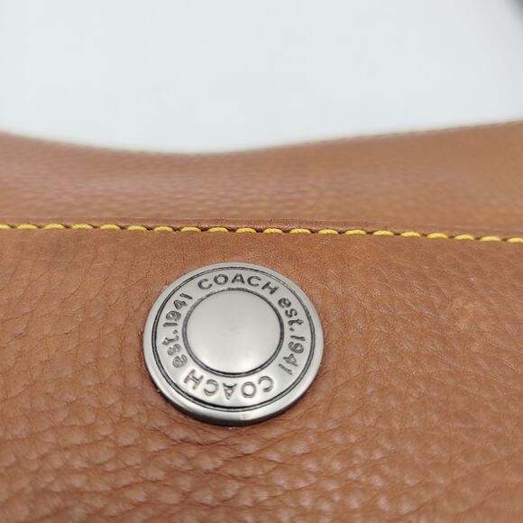 Y2K VINTAGE Coach Chelsea Shoulder Handbag Purse Tan Brown Pebbled Leather - Picture 13 of 16